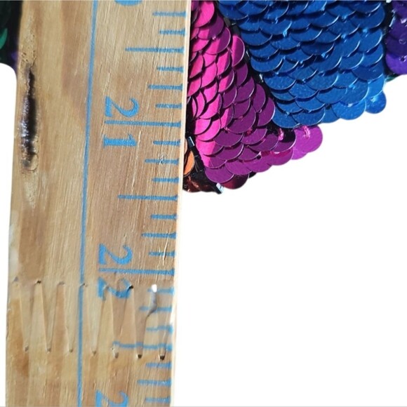 Vintage 80s Oleg Cassini Sequin Top 100% Silk & Rayon Sz 8 Statement Piece Artsy - Picture 15 of 16